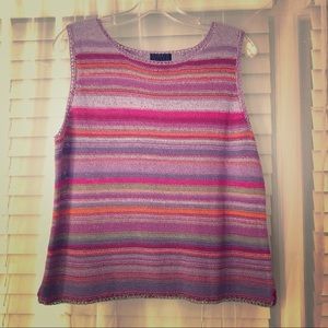 Knit sleeveless blouse